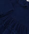 Robe manches longues bébé en velours extra fin BLEU FONCE