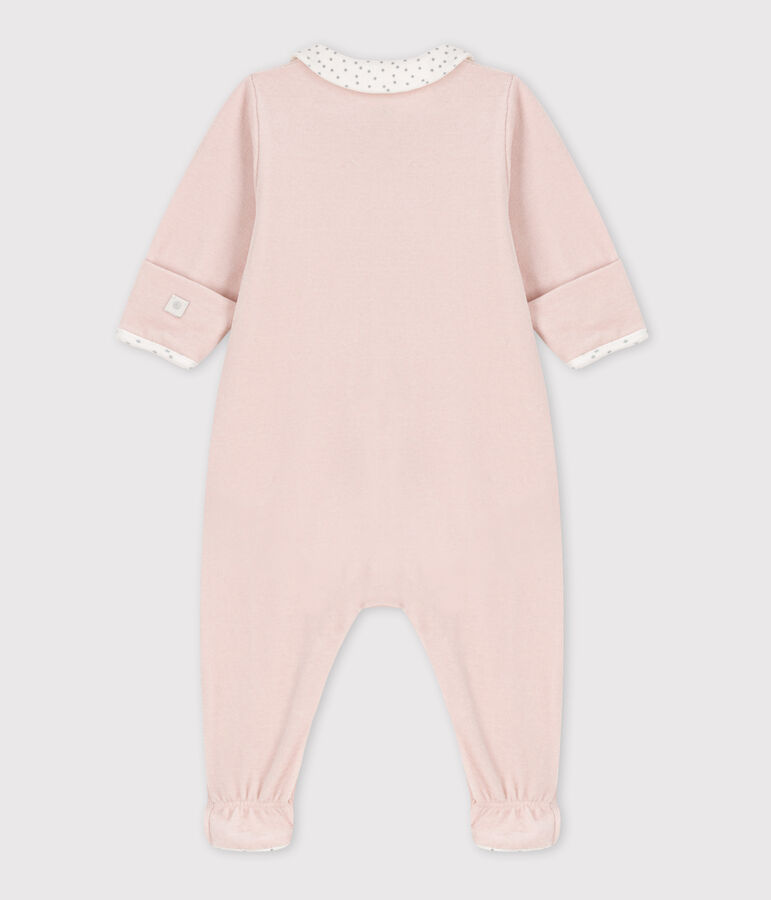 Dors bien b&eacute;b&eacute; en velours rose SALINE