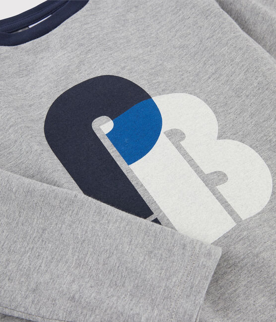 Tee-shirt sérigraphié enfant garçon gris SUBWAY CHINE