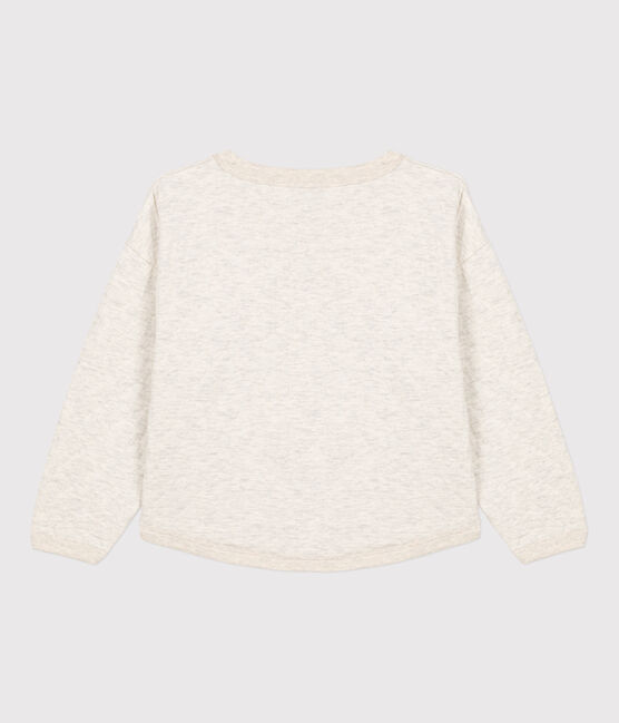 Sweatshirt en tubique matelassé enfant fille / garçon beige MONTELIMAR CHINE