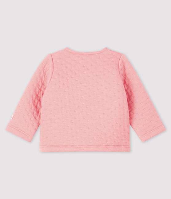 Cardigan bébé en tubique rose CHARME