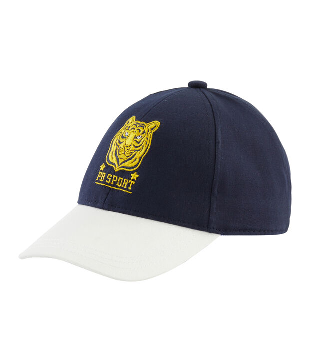 Casquette en twill enfant gar&ccedil;on blanc/bleu