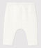 Pantalon blanc matelassé bébé en coton biologique blanc MARSHMALLOW