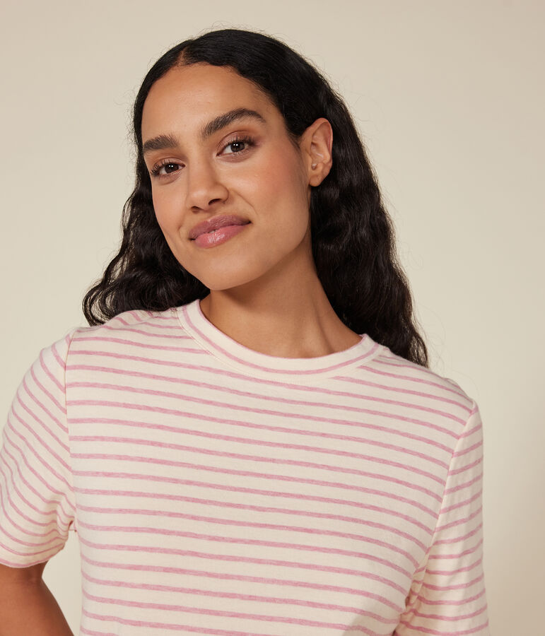 Tee-shirt le Boxy en tubique femme rose AVALANCHE/ ROSELINE