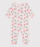 Pyjama bébé en coton fleuri rose FLEUR/blanc MULTICO