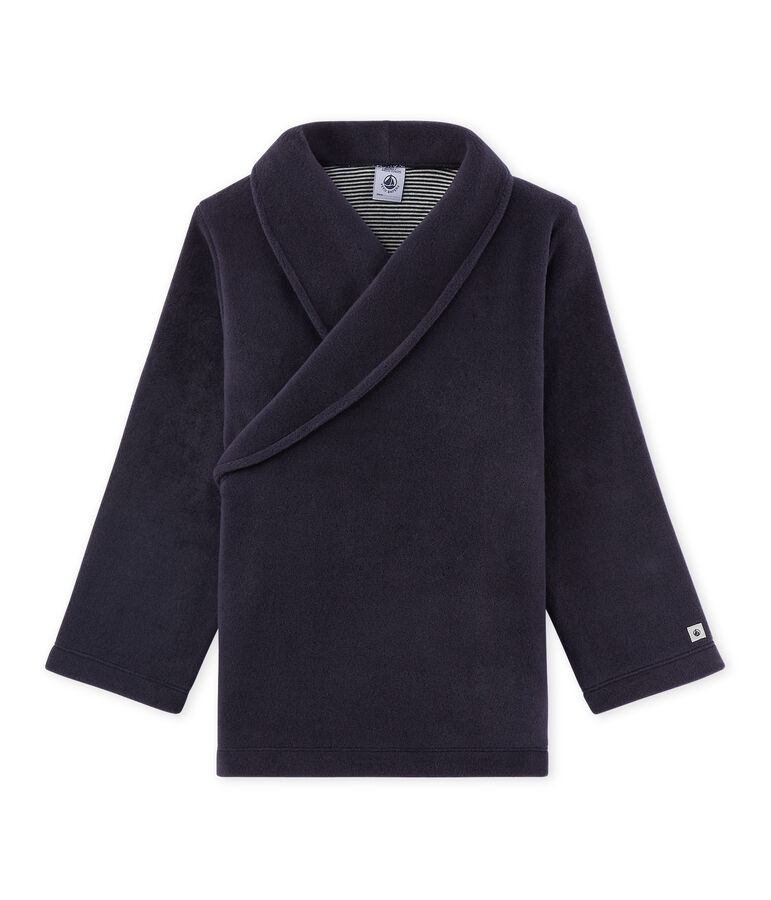 Cardigan gar&ccedil;on en polaire bleu