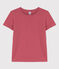 Tee-shirt LE DROIT col rond en coton Femme rose PAPI