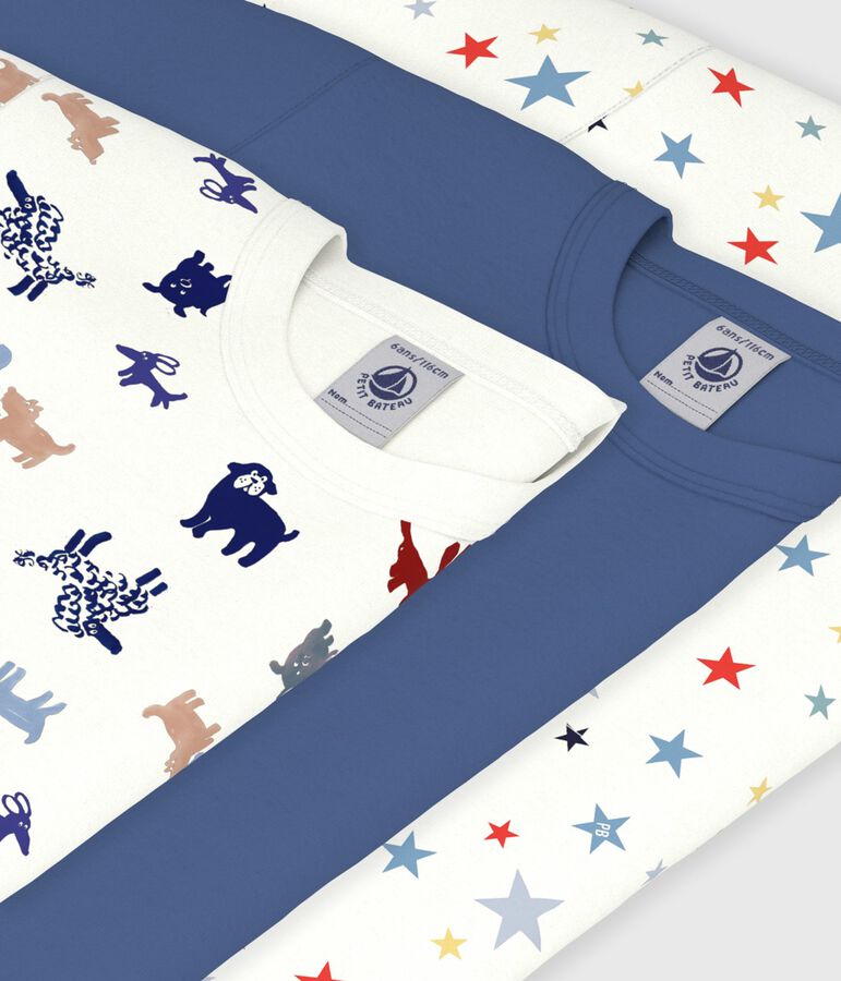 Lot de tee-shirts enfant en coton manches courtes imprim&eacute; variante 1