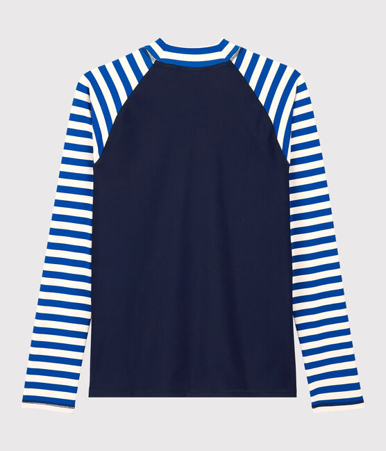 T-shirt de bain anti-UV recyclé Femme bleu SURF/blanc MARSHMALLOW