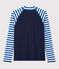 T-shirt de bain anti-UV recyclé Femme bleu SURF/blanc MARSHMALLOW