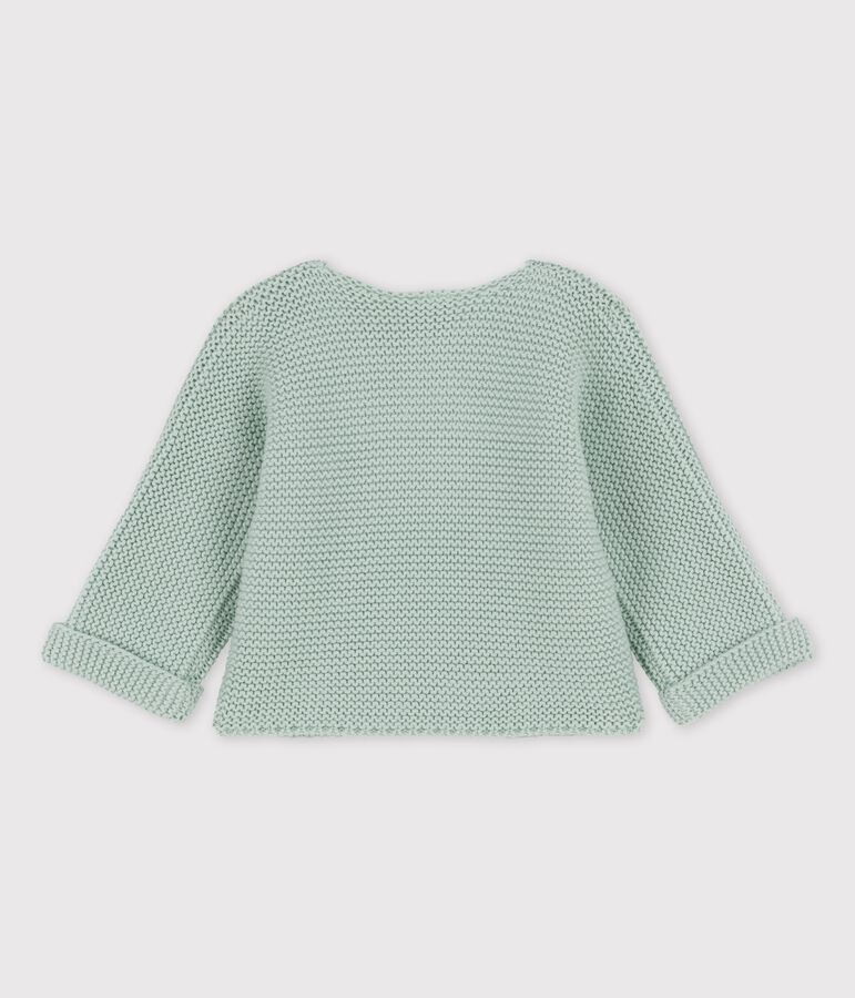 Cardigan en tricot de coton biologique b&eacute;b&eacute; vert