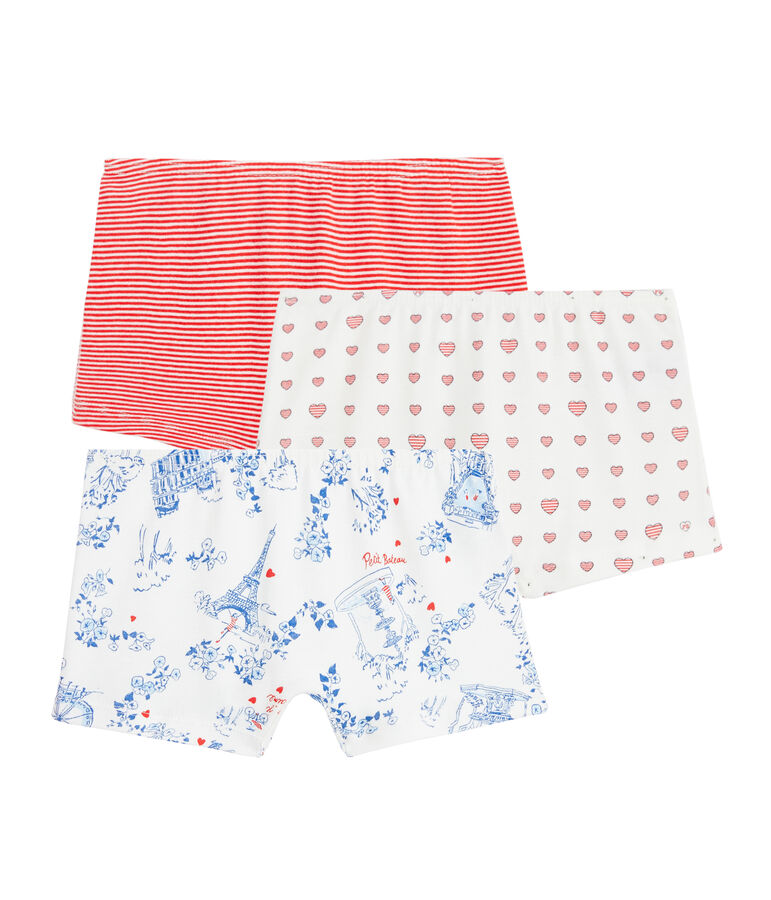 Trio de shorties petite fille multicouleur