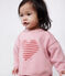 Sweat bébé en coton uni rose CHARME