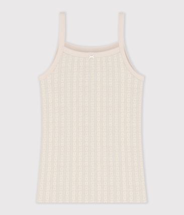 Chemise à bretelles femme en coton ajouré