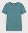 Tee-shirt L'ICONIQUE col rond en coton Femme vert BRUT