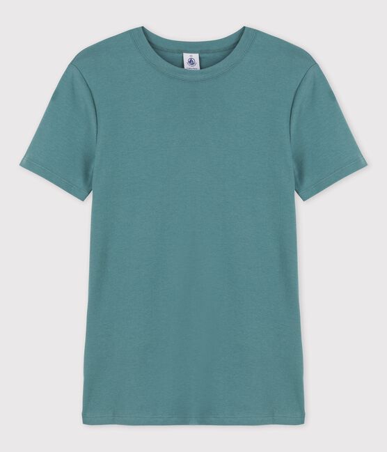 Tee-shirt L'ICONIQUE col rond en coton Femme vert BRUT