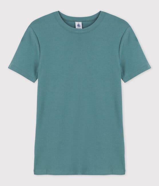 Tee-shirt L'ICONIQUE col rond en coton Femme vert BRUT