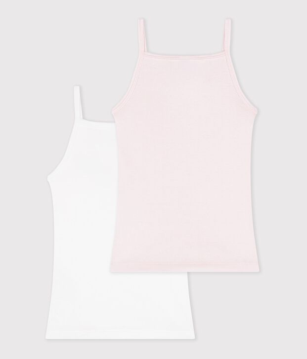 Lot de 2 chemises &agrave; bretelles en coton multicouleur