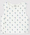 Gilet sans manches bébé en coton biologique ouatinée blanc MARSHMALLOW+GRIS/ MULTICO