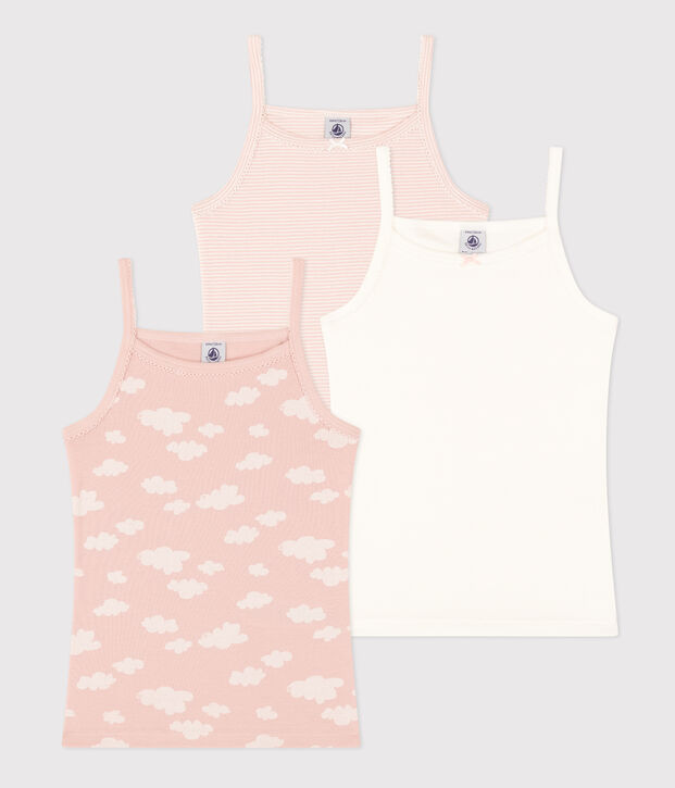 Lot de 3 chemises &agrave; bretelles nuage en coton enfant multicouleur