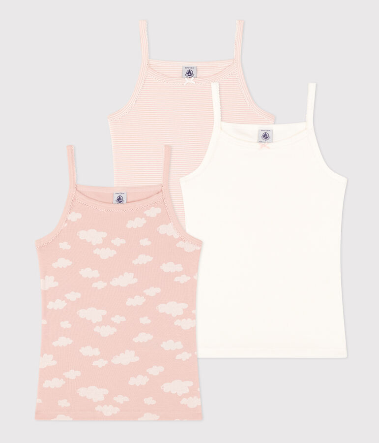 Lot de 3 chemises &agrave; bretelles nuage en coton enfant multicouleur