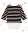Body marinière brillant bébé fille bleu SMOKING/marron BRINDILLE BRILLANT