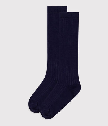 Chaussettes hautes enfant en laine et coton