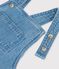 Salopette courte denim léger bio bébé bleu DENIM CLAIR