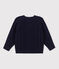 Pull irlandais en coton enfant fille / garçon bleu SMOKING