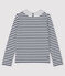 Marinière Femme Petit Bateau x Deyrolle blanc MARSHMALLOW/bleu SMOKING