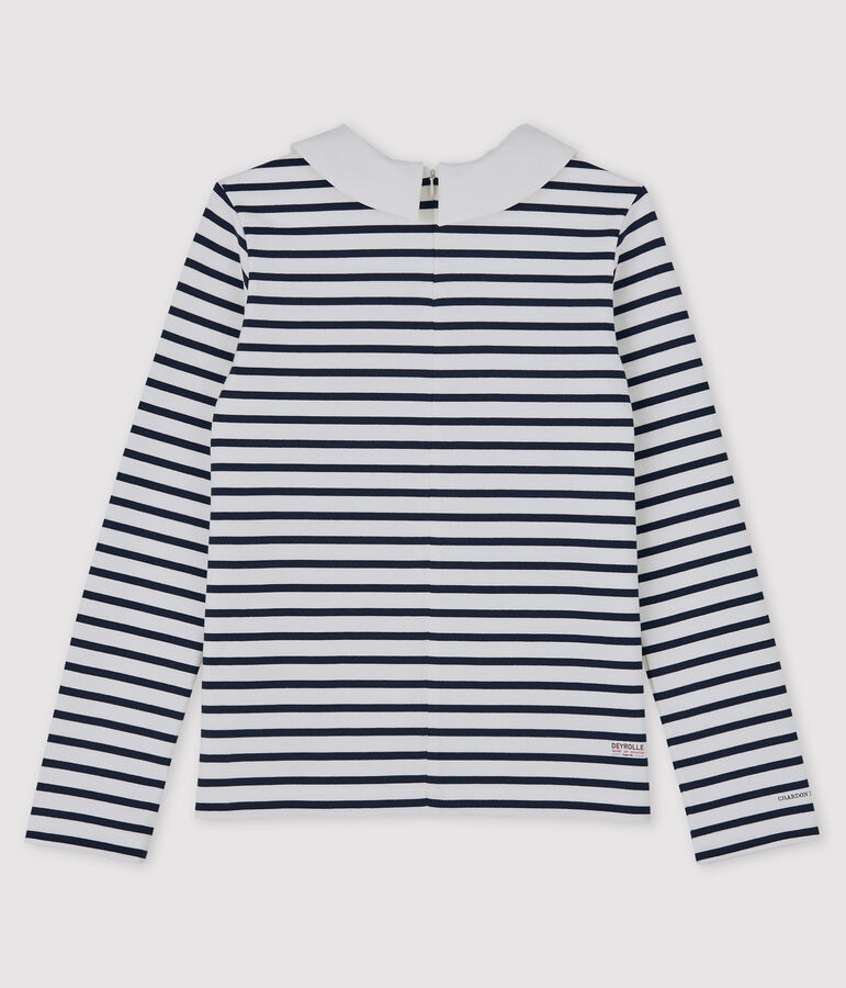 Marini&egrave;re Femme Petit Bateau x Deyrolle blanc MARSHMALLOW/bleu SMOKING