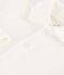 Body manches longues bébé col polo en coton blanc MARSHMALLOW