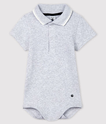 PETIT BATEAU - Body manches courtes colo polo en coton bébé