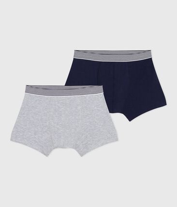 Lot de boxers enfant en coton et elasthanne uni