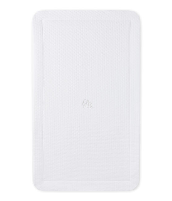 Couverture bébé mixte bi-matière blanc ECUME