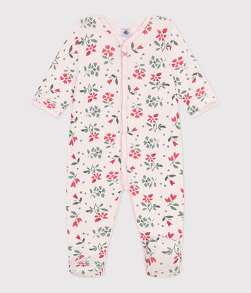 Pyjama bébé en coton fleuri