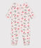 Pyjama bébé en coton fleuri rose FLEUR/blanc MULTICO