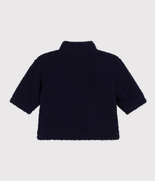 Veste en sherpa b&eacute;b&eacute; bleu marine
