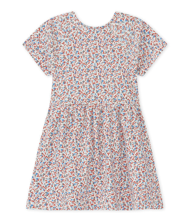 Robe b&eacute;b&eacute; fille imprim&eacute;e blanc/rouge/multicouleur