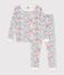 Pyjama tr&egrave;s ajust&eacute; enfant en coton imprim&eacute; multicouleur/rose/multicouleur