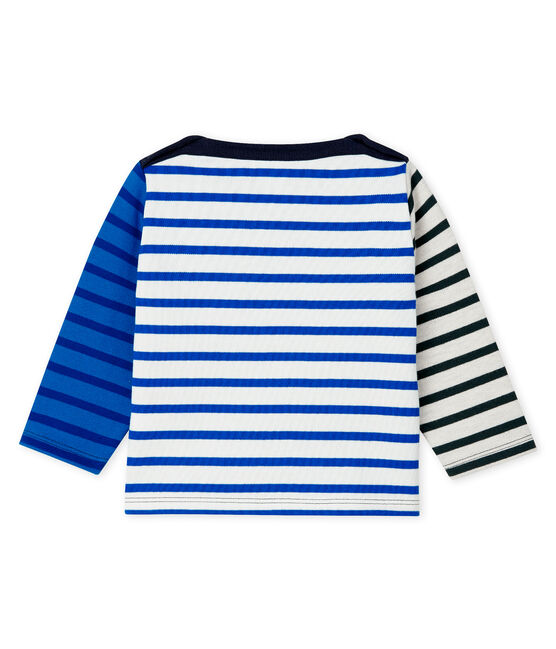 Marinière upcycling manches longues bébé garçon vert SHERWOOD/blanc MULTICO