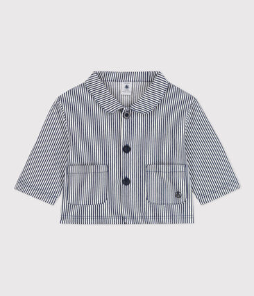 PETIT BATEAU - Veste courte bébé en toile rayée