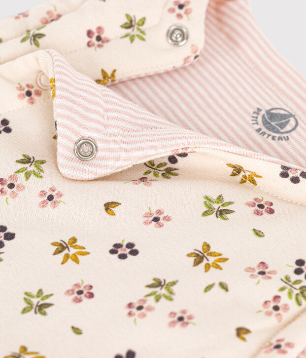 GILET SANS MANCHE REVERSIBLE EN COTON B&Eacute;B&Eacute; &eacute;cru/marron