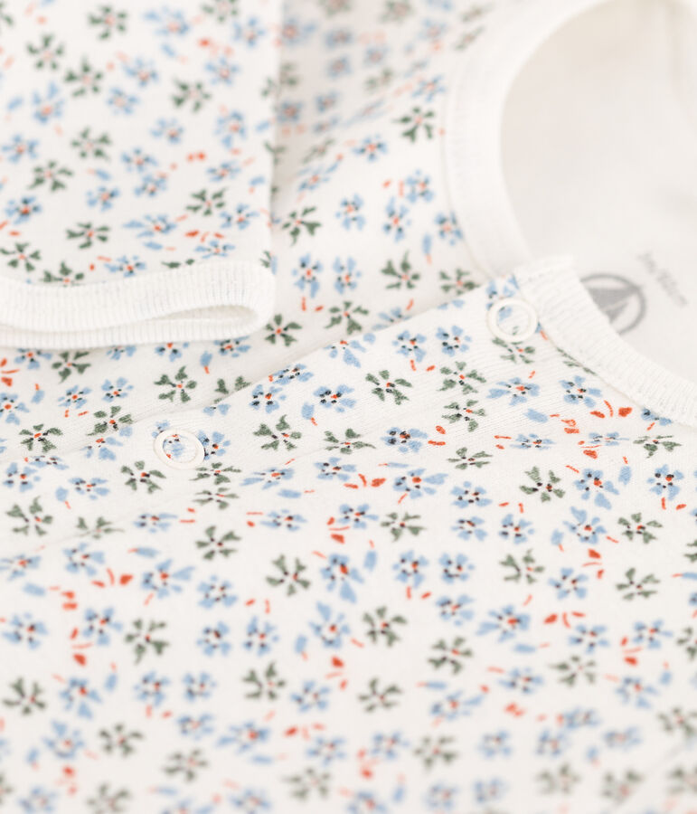 Bodyjama sans pieds imprim&eacute; b&eacute;b&eacute; en coton blanc MARSHMALLOW/blanc MULTICO