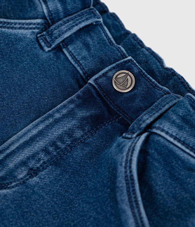 Pantalon b&eacute;b&eacute; en jean &eacute;lasthanne bleu