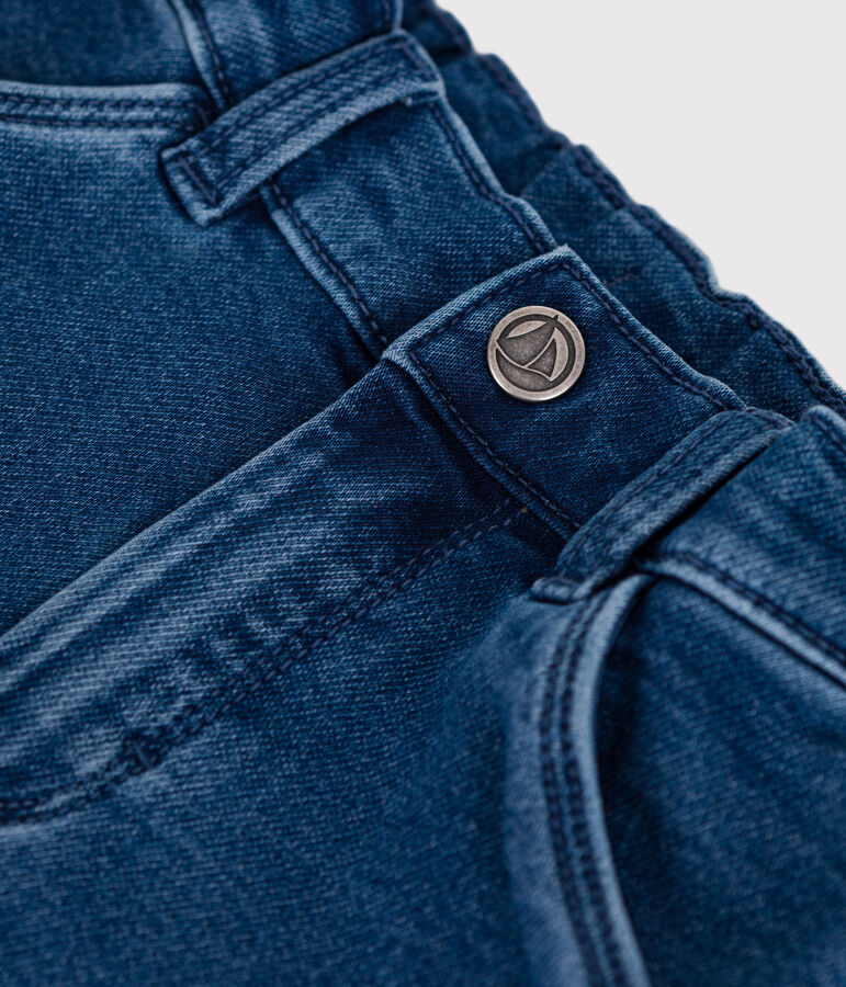 Pantalon b&eacute;b&eacute; en jean &eacute;lasthanne bleu BLEU DELAVE