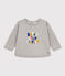 Sweatshirt en molleton bébé gris CHATON CHINE