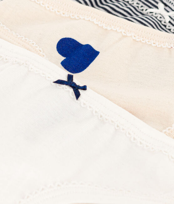 Lot de 3 culottes tricoeurs en coton petite fille variante 1