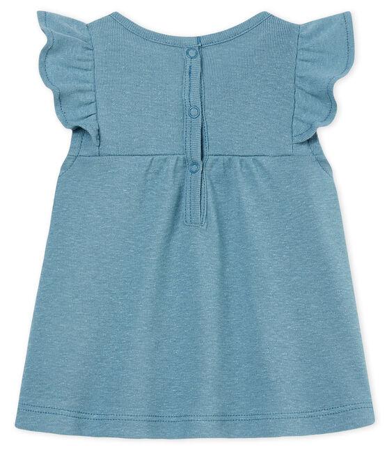 Blouse manches courtes bébé fille en coton/lin FONTAINE