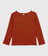T-shirt marinière en coton Femme